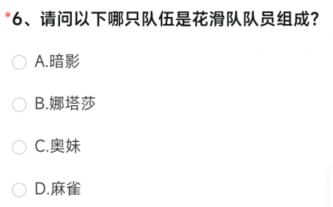 请问以下哪只队伍是花滑队队员组成